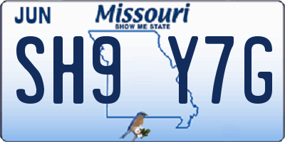 MO license plate SH9Y7G