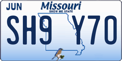 MO license plate SH9Y7O