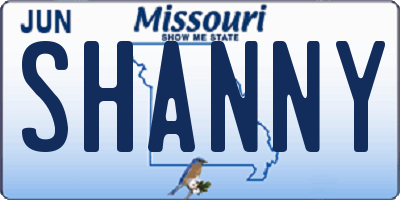 MO license plate SHANNY