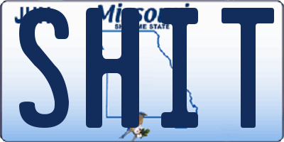 MO license plate SHIT