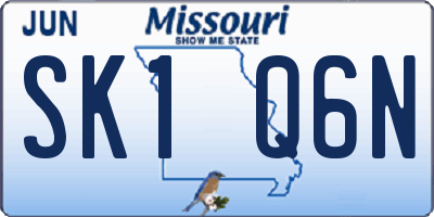 MO license plate SK1Q6N