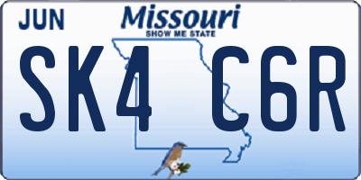 MO license plate SK4C6R
