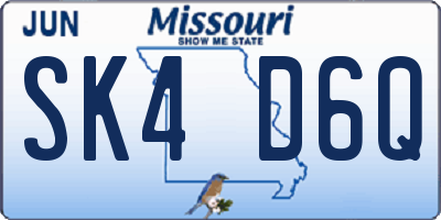 MO license plate SK4D6Q