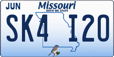 MO license plate SK4I2O