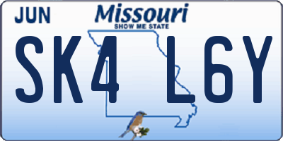 MO license plate SK4L6Y