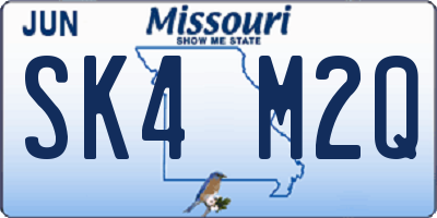 MO license plate SK4M2Q