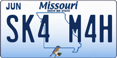 MO license plate SK4M4H