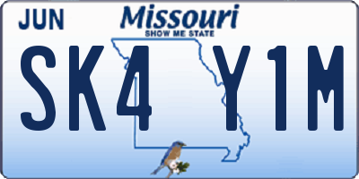 MO license plate SK4Y1M