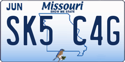 MO license plate SK5C4G