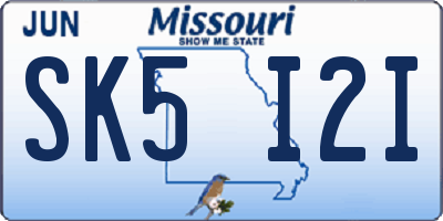 MO license plate SK5I2I