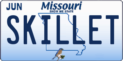 MO license plate SKILLET
