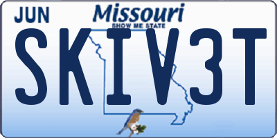 MO license plate SKIV3T