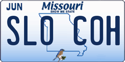 MO license plate SL0C0H