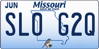 MO license plate SL0G2Q