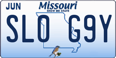 MO license plate SL0G9Y