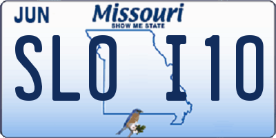 MO license plate SL0I1O