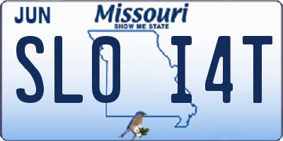MO license plate SL0I4T