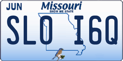 MO license plate SL0I6Q