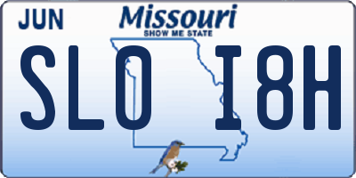 MO license plate SL0I8H