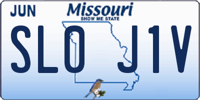 MO license plate SL0J1V