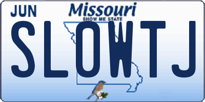 MO license plate SL0WTJ