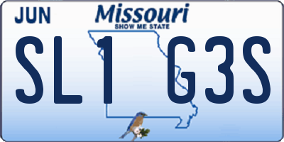 MO license plate SL1G3S