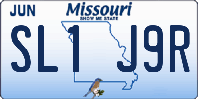 MO license plate SL1J9R