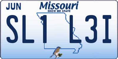 MO license plate SL1L3I