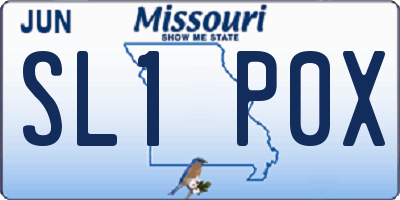 MO license plate SL1P0X