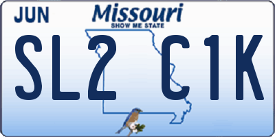 MO license plate SL2C1K