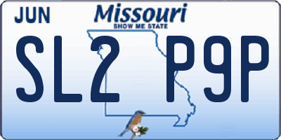 MO license plate SL2P9P