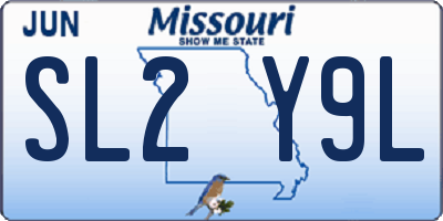 MO license plate SL2Y9L