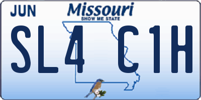 MO license plate SL4C1H