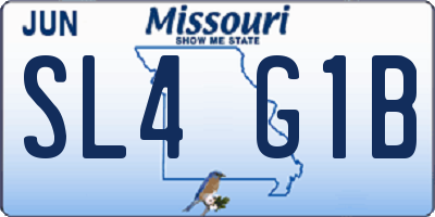 MO license plate SL4G1B