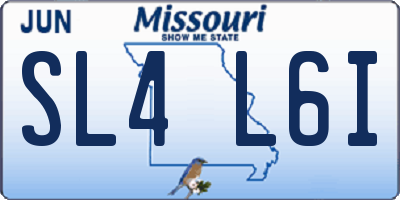 MO license plate SL4L6I