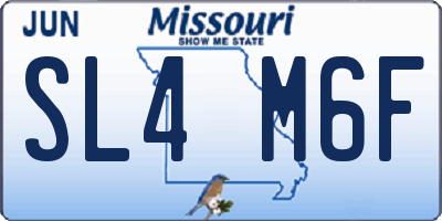 MO license plate SL4M6F
