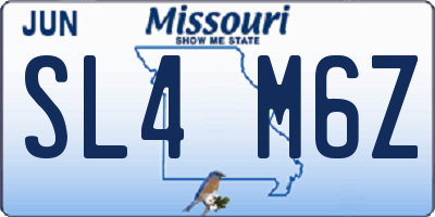 MO license plate SL4M6Z