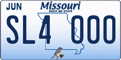 MO license plate SL4O0O