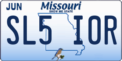 MO license plate SL5I0R
