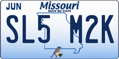 MO license plate SL5M2K