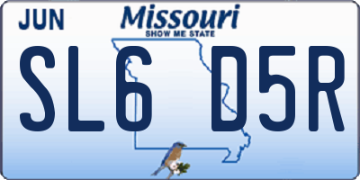 MO license plate SL6D5R