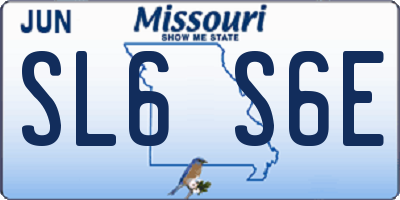 MO license plate SL6S6E
