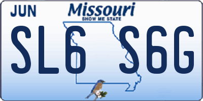 MO license plate SL6S6G