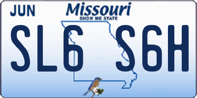 MO license plate SL6S6H