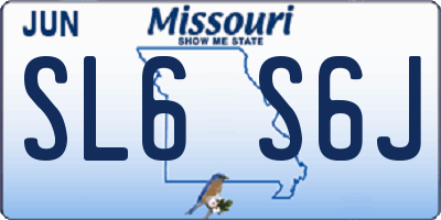 MO license plate SL6S6J