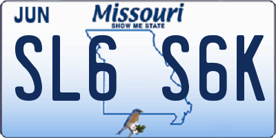 MO license plate SL6S6K