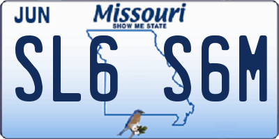 MO license plate SL6S6M