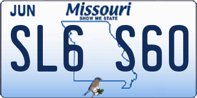 MO license plate SL6S6O