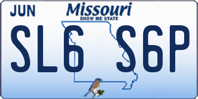 MO license plate SL6S6P