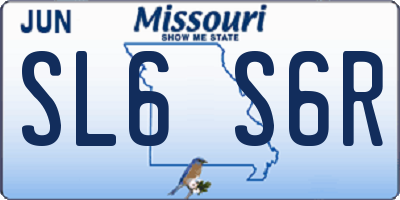 MO license plate SL6S6R